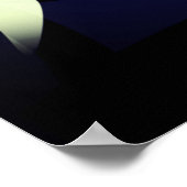 Happy Cute Ghost op een Starry Halloween Nightsky Poster (Hoek)