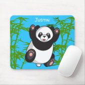 Happy Cute Panda Monogrammed Muismat (Met muis)