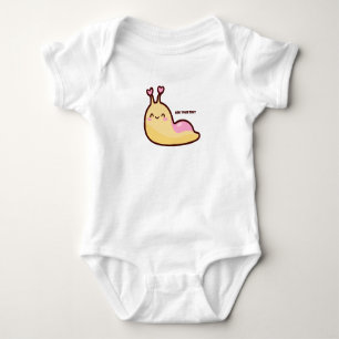 Happy Cute Slug Persoonlijke tekst Romper