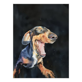 Happy Dachshund Perfect Poster