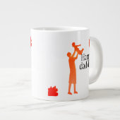 Happy Dad Day Mok - Vader & Kind Silhouette Gift (Voorkant rechts)