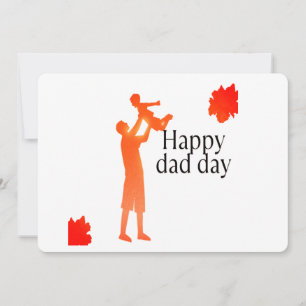 Happy Dad Day Mok - Vader & Kind Silhouette Gift Kaart