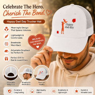 Happy Dad Day Mok - Vader & Kind Silhouette Gift Trucker Pet