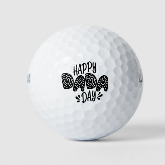 Happy Dada Day Happy Vaderdag | Golfballen (Voorkant)