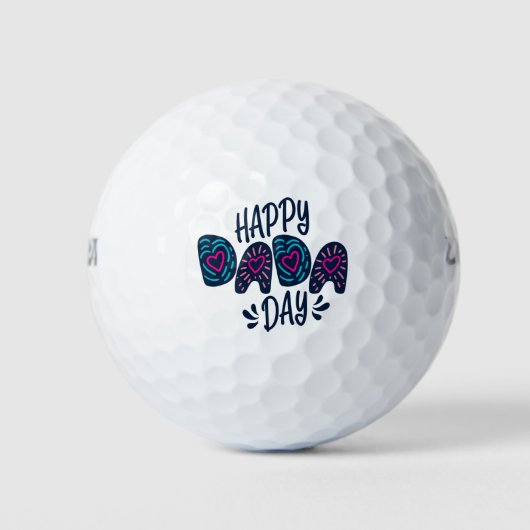 Happy Dada Day Happy Vaderdag | Golfballen (Voorkant)