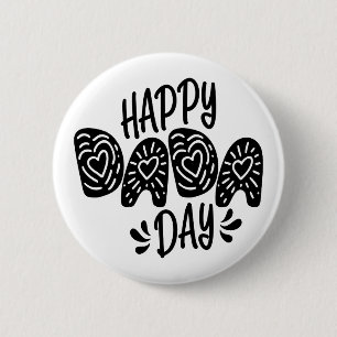 Happy Dada Day Happy Vaderdag   Pin-Button Ronde Button 5,7 Cm
