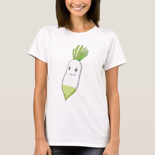 Happy Daikon glimlachen T-shirt (Voorkant)