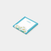 Happy Daisies Blauw - Wit Post-it® Notes (Schuin)