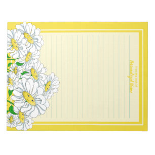 Happy Daisies geel-geel gevoerd Notitieblok
