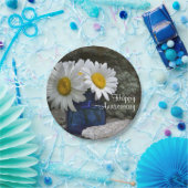 Happy Daisies Jubileum papier Bord (Feest)