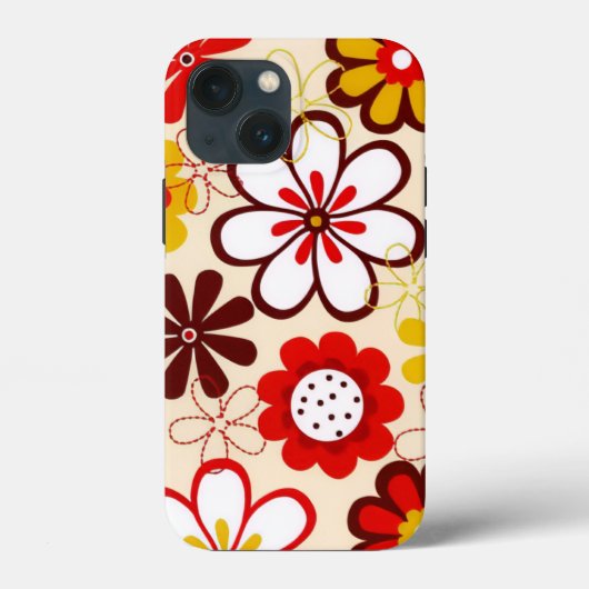 Happy Daisies Tough Apple iPhone 13 mini Case (Achterkant)