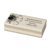 Happy Daisy-adreslabel Rubberstempel (Stempel)