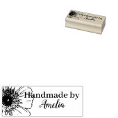 Happy Daisy "Handmade by" Rubberstempel (Gestempeld)