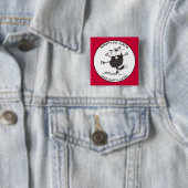 Happy Dance Cat Vierkante Button 5,1 Cm (In situ)