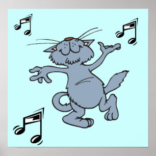 Happy Dancing Cat, Music Poster