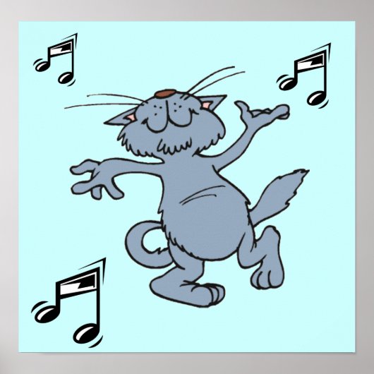Happy Dancing Chat, Affiche musicale (Devant)