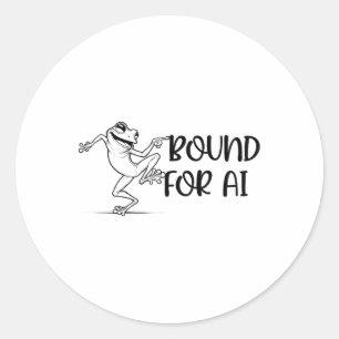 Happy Dancing Frog AI Artificial Intelligence-appa Ronde Sticker