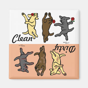 Happy Dancing Labradors Clean/Dirty Magneet