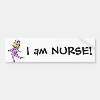 Happy Dancing Nurse Art Bumpersticker