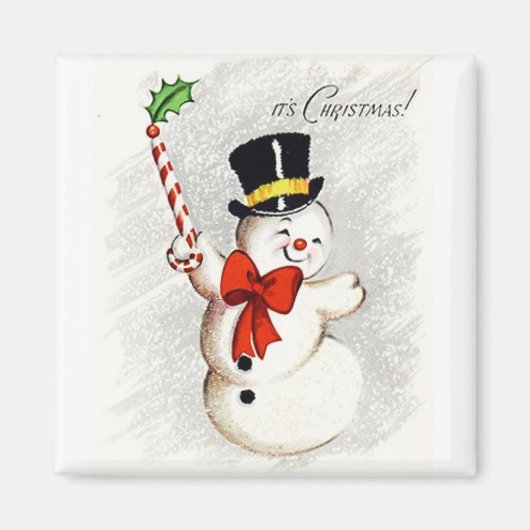 Happy Dancing Snowman  Magnet Magneet (Voorkant)