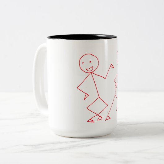 Happy Dancing Stickman Mug (Devant gauche)