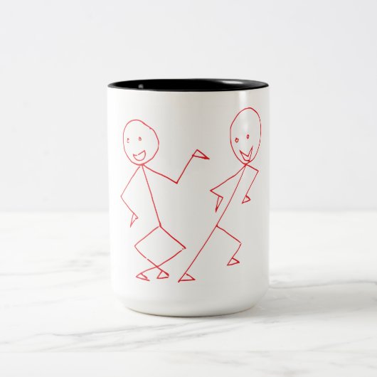 Happy Dancing Stickman Mug (Centre)