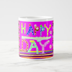 Happy day art design suiker snoep brite kleuren extra grote beker