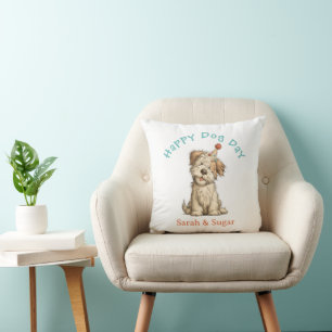Happy Day Dog Pillow - Grappige aangepaste dierenl Kussen