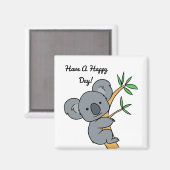 Happy Day Koala Magnet Magneet (Voorkant / Achterkant)