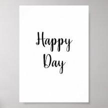Happy Day Tekst Citaten Huis Decoratie Poster