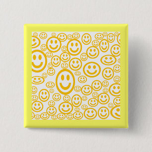 Happy Day_ Vierkante Button 5,1 Cm
