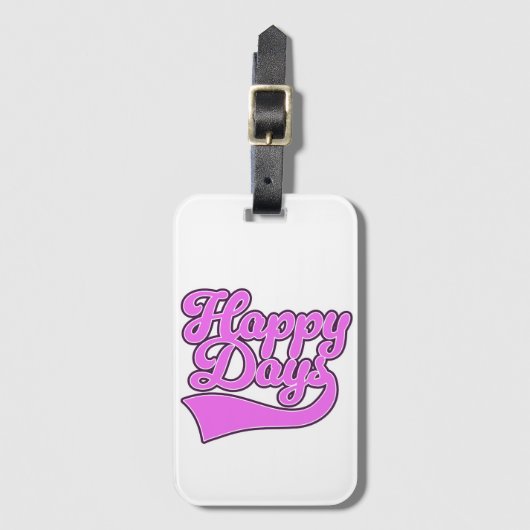 Happy Days Bagagelabel (Voorkant (verticaal))