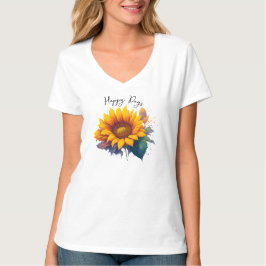 Happy Days Quote met Zonnebloem T-shirt