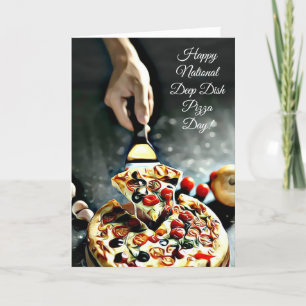 Happy Deep Pizza Dag 5 april Feestdagen Kaart