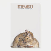 Happy Degu in een Degu-stapel Post-it® Notes (Voorkant)