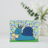 Happy delayed birthday postcrossing briefkaart (Staand voorkant)