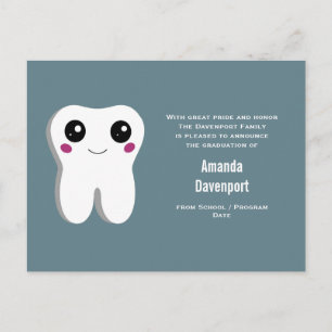 Happy Dental Tooth Afstuderen kondiging Briefkaart