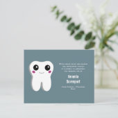 Happy Dental Tooth Afstuderen kondiging Briefkaart (Staand voorkant)
