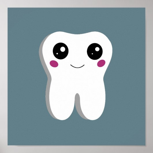 Happy Dental Tooth glimlachen Poster (Voorkant)