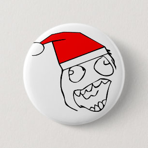 Happy derp santa - meme ronde button 5,7 cm