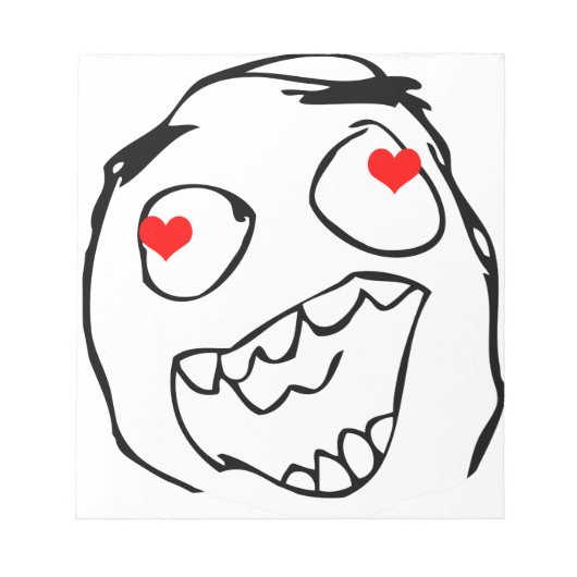 Happy derp Valentijn uit liefde - meme Notitieblok (Voorkant)