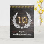 Happy Diamond 10e bruiloft Jubileum Kaart (Gele Bloem)