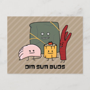 Happy Dim Sum Buds Briefkaart