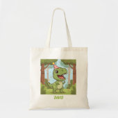 Happy Dino Canvas tas (Voorkant)