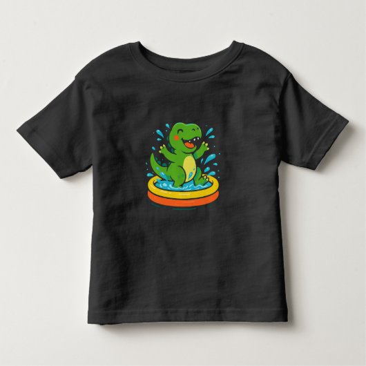 Happy Dino Splash Kinder Shirts (Voorkant)