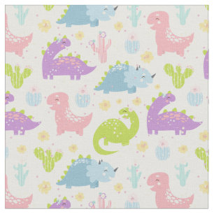 Happy Dinosaur-afdrukmateriaal Stof