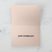 Happy Divorce Day Kaart (Binnen)