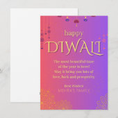Happy Diwali aanpasbaar Feestdagenkaart (Voorkant / Achterkant)