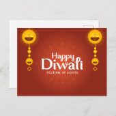 Happy Diwali Briefkaart (Voorkant / Achterkant)