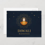 Happy Diwali Briefkaart (Voorkant / Achterkant)